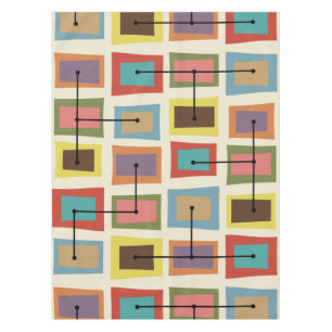 Wonky Doors Smaller Multicolored Tablecloth