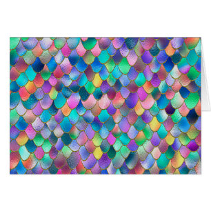Wonky Rainbow Glitter Metal Mermaid Scales
