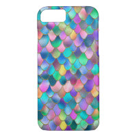 Wonky Rainbow Glitter Metal Mermaid Scales