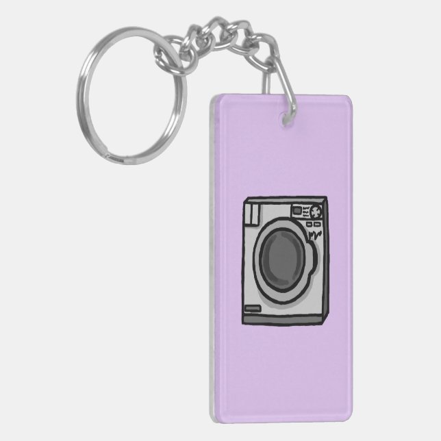 Wonky Washing Machine Keychain (Front Left)
