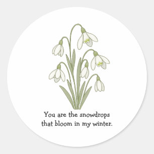 Wonky Zoo Lovely Snowdrops Sticker