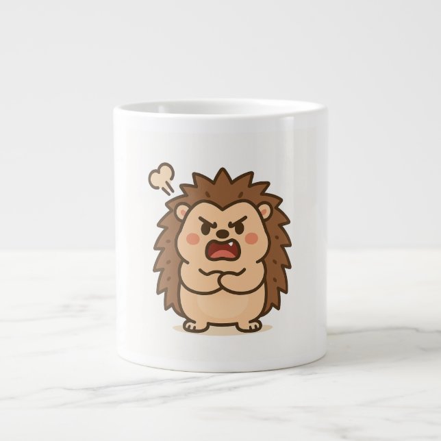 Wonky Zoo Moody Hedgehog Specialty Mug (Front)