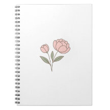 Wonky Zoo Peonies Spiral Photo Carnet