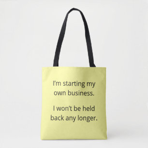 Won't be Held Back: Light Yellow Tote Bag
