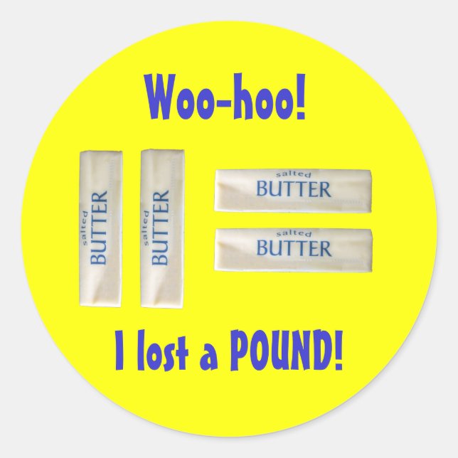 Woo Hoo! I lost a pound! Stickers (Front)