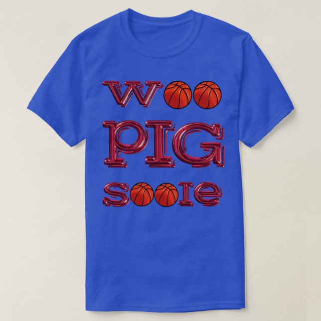 Woo Pig Basketballs T-Shirt (Design Front)