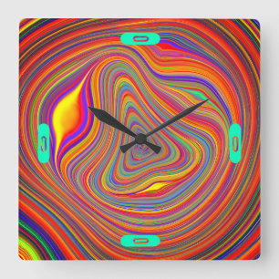 woobly square wall clock