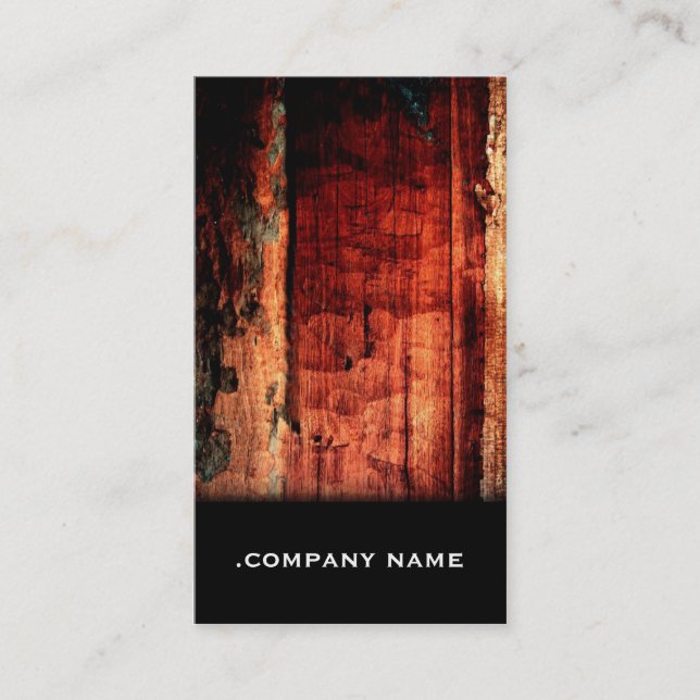 Wood 11 • Elegant Business Card (Front)