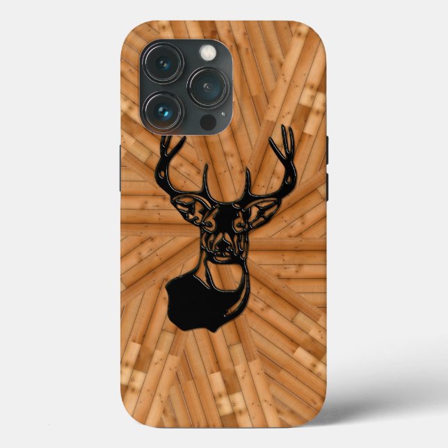 Wood - 3D White Tail Buck Deer Case-Mate iPhone Case (Back)