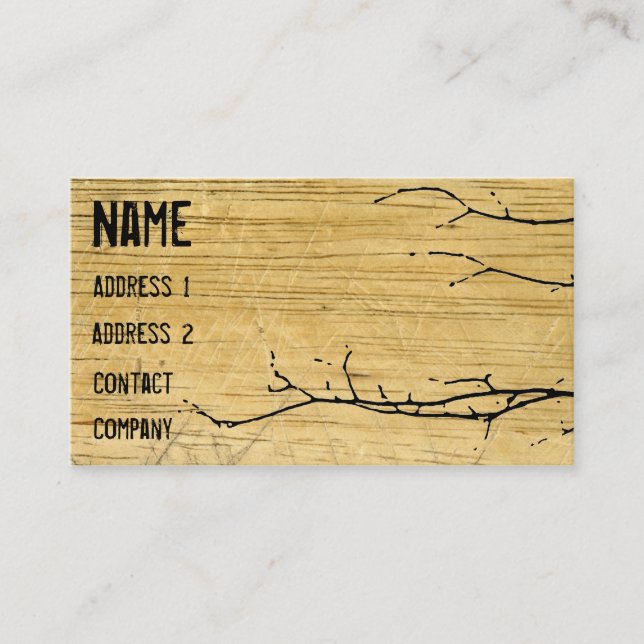 Wood and Ivy Business Card (Front)