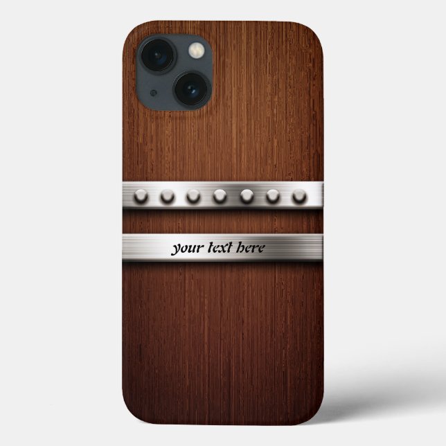Wood and Metal Case-Mate iPhone Case (Back)