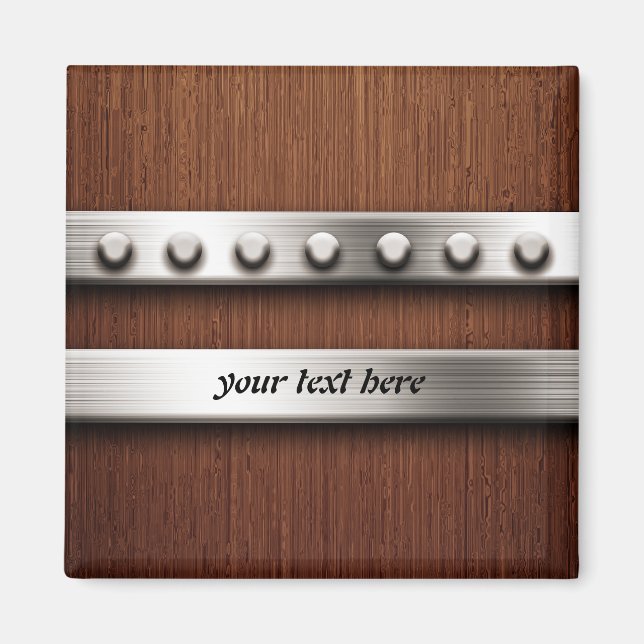 Wood and Metal Magnet (Front)