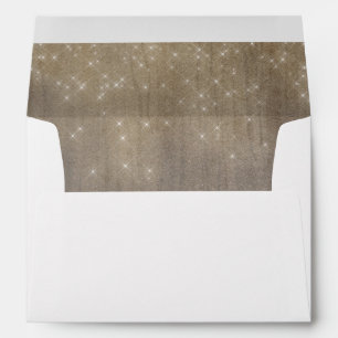 Wood and Romantic Dreamy Lights Rustic Envelope