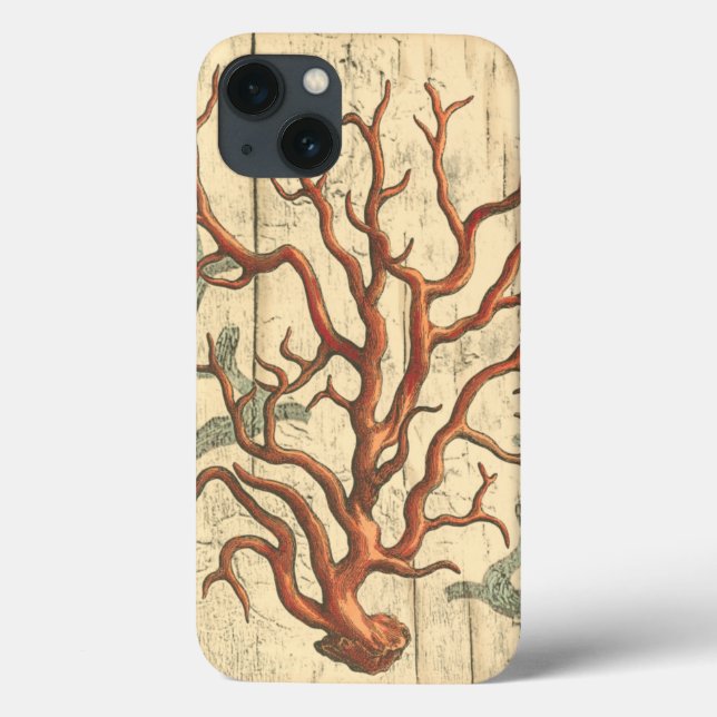 Wood and Small Coral Case-Mate iPhone Case (Back)