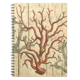 Wood and Small Coral Notebook