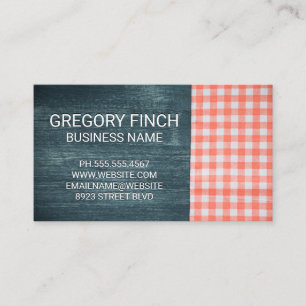 Wood and Table Cloth Business Card