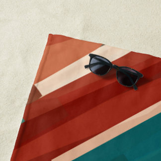 Wood and Turquoise Beach Towel