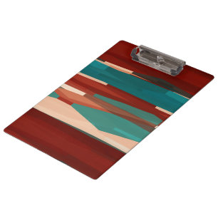 Wood and Turquoise Clipboard