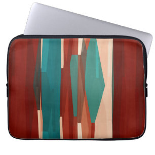 Wood and Turquoise Laptop Sleeve