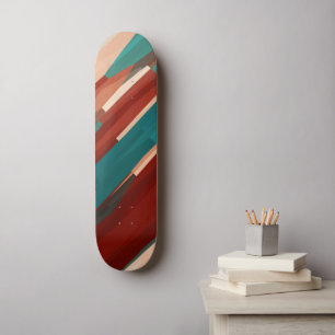 Wood and Turquoise Skateboard