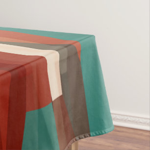 Wood and Turquoise Tablecloth