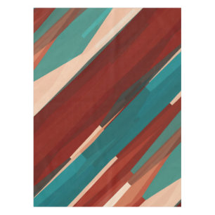 Wood and Turquoise Tablecloth