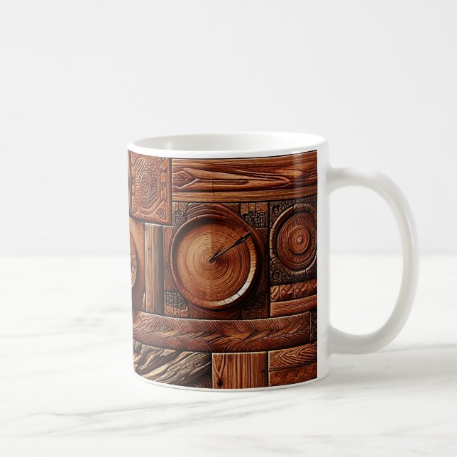 Wood Art Coffee Mug (Right)