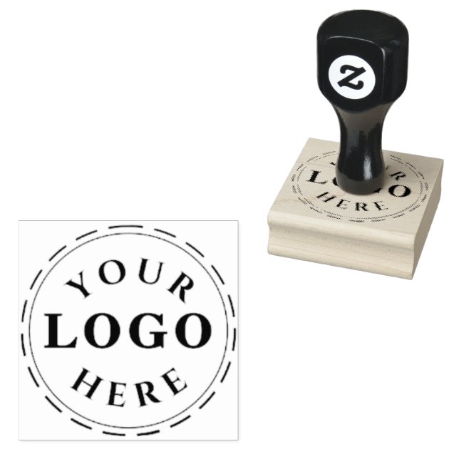 Wood Art Rubber Stamp –Personalized Logo or Design (Stamped)