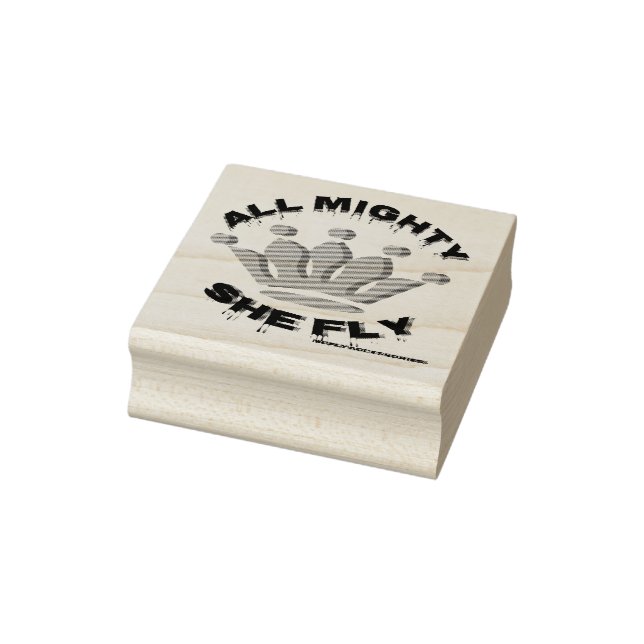 Wood Art Stamp All Mighty She Fly (Stamp)