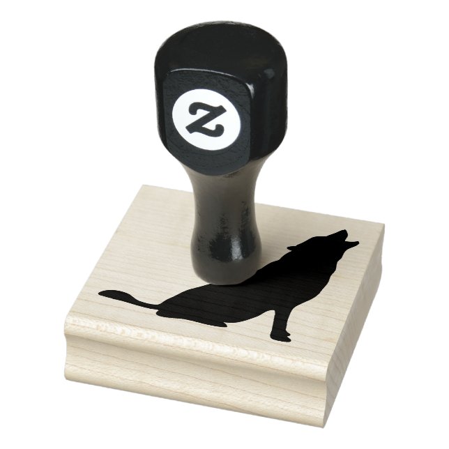 Wood Art Stamps/Wolf Rubber Stamp (Stamp)