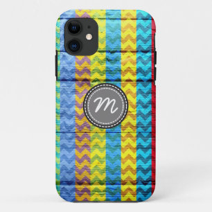 Wood aztec chevron zig zag pattern iPhone 11 case
