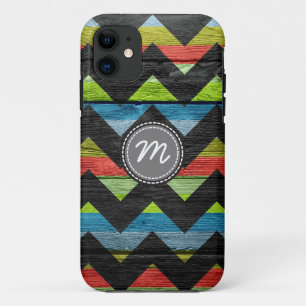 Wood aztec chevron zigzag pattern #10 iPhone 11 case