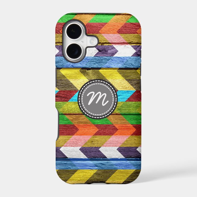 Wood aztec chevron zigzag pattern #5 (Back)