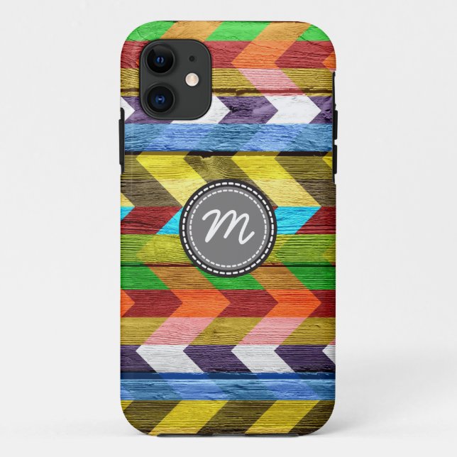 Wood aztec chevron zigzag pattern #5 Case-Mate iPhone case (Back)
