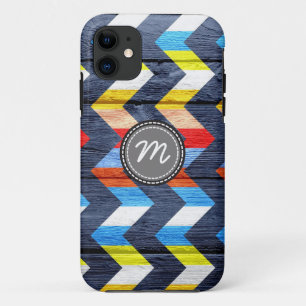 Wood aztec chevron zigzag pattern #8 iPhone 11 case