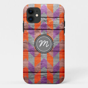 Wood aztec chevron zigzag pattern #9 iPhone 11 case
