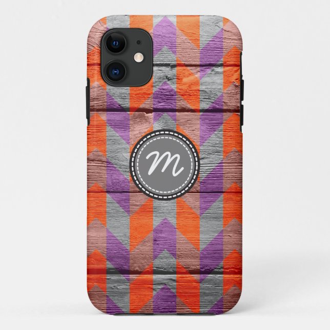 Wood aztec chevron zigzag pattern #9 Case-Mate iPhone case (Back)