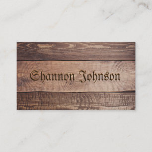 Wood Background Business Card