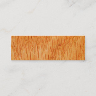 Wood Background - Smooth Bamboo Grain Customized Mini Business Card