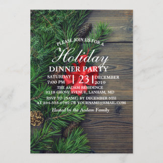 Wood background with christmas theme invitation