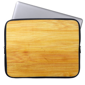 Wood bamboo background texture laptop sleeve