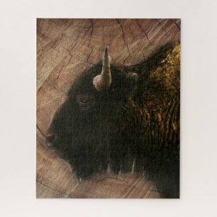 Wood Bison Buffalo Jigsaw Puzzle