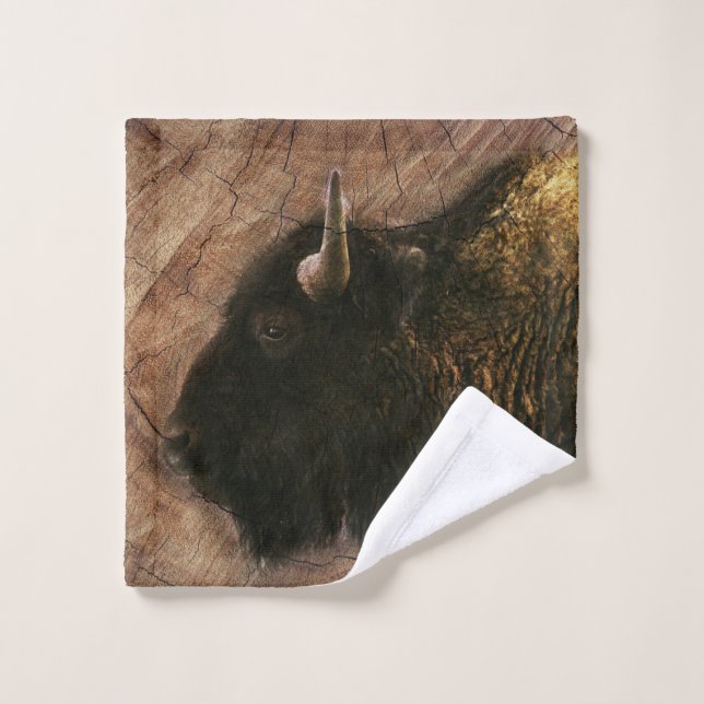 Wood Bison Buffalo Wash Cloth (Wash Cloth)