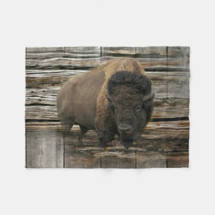 Wood Bison Fleece Blanket