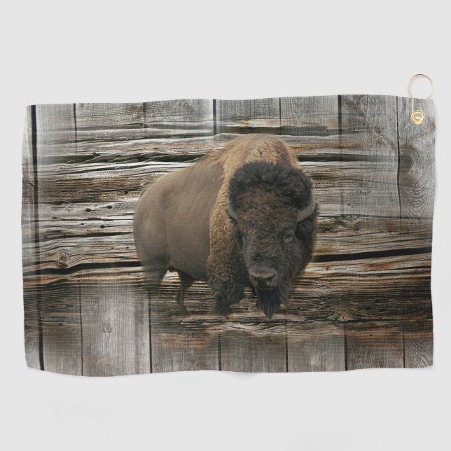 Wood Bison Golf Towel (Horizontal)