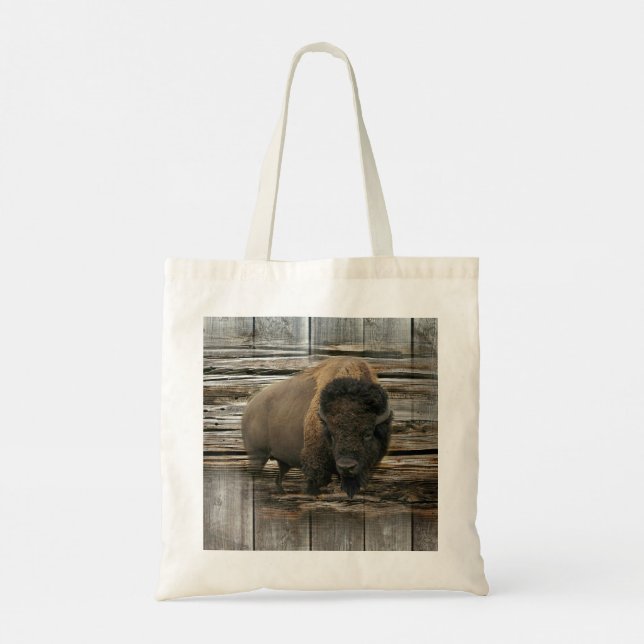 Wood Bison Tote Bag (Back)