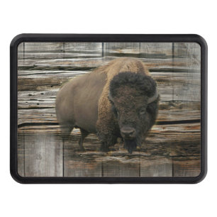 Wood Bison Trailer Hitch Cover