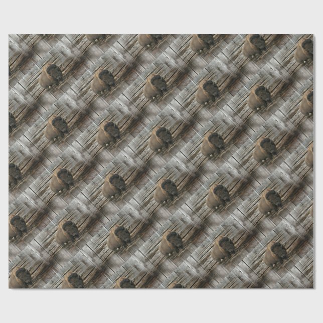 Wood Bison Wrapping Paper (Flat)