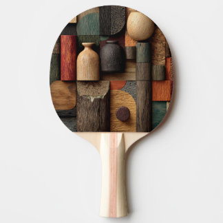 Wood Block Art Ping Pong Paddle