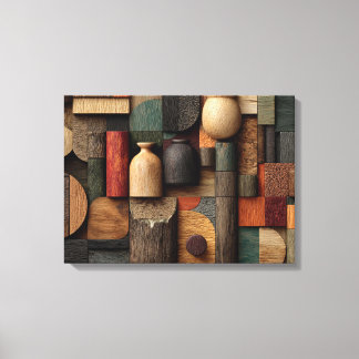 Wood Block Canvas Art